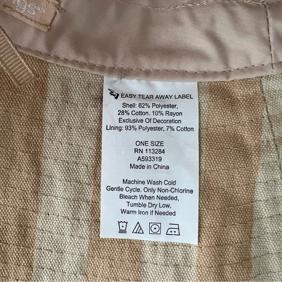 Sprigs Adjustable Wide Brim Striped Bucket Hat - Picture 7 of 9